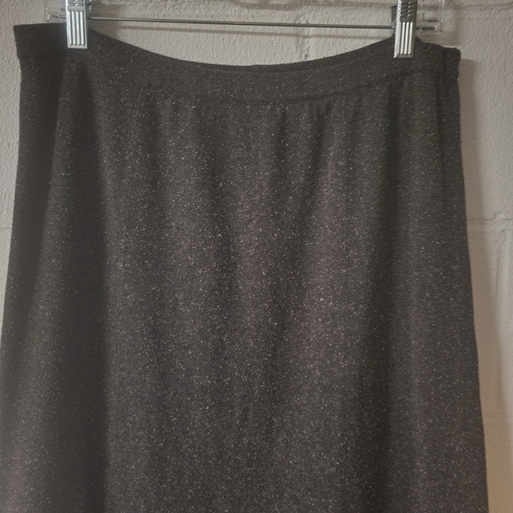 J. JILL Grey Speckled Silk Blend Knit Maxi Skirt Size Medium - Picture 2 of 7